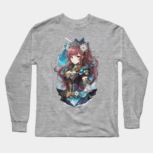 Depths of Cetus: Secrets Unveiled in Anime Character Art Long Sleeve T-Shirt